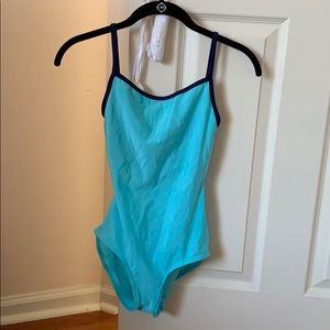 Blue yumiko ballet leotard